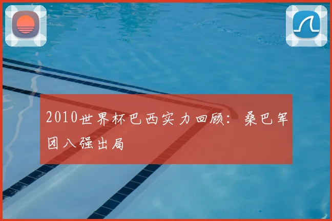2010世界杯巴西实力回顾:桑巴军团八强出局